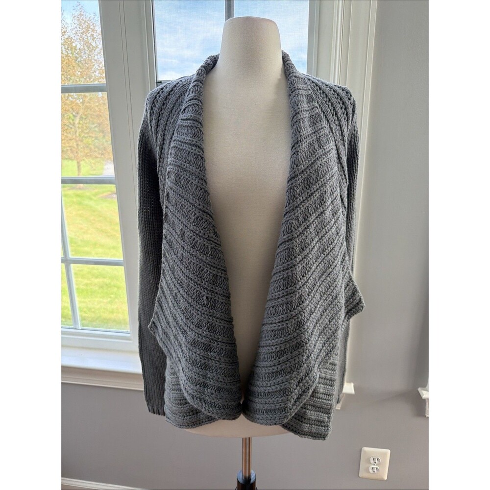 NWT Express Design Studio Women’s Gray Open Front Sweater Cardigan Size Small